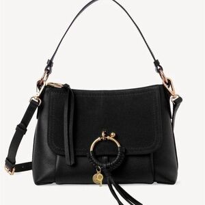 Chloe Joan Bag - Black Leather with Gold Hardware, New Condition